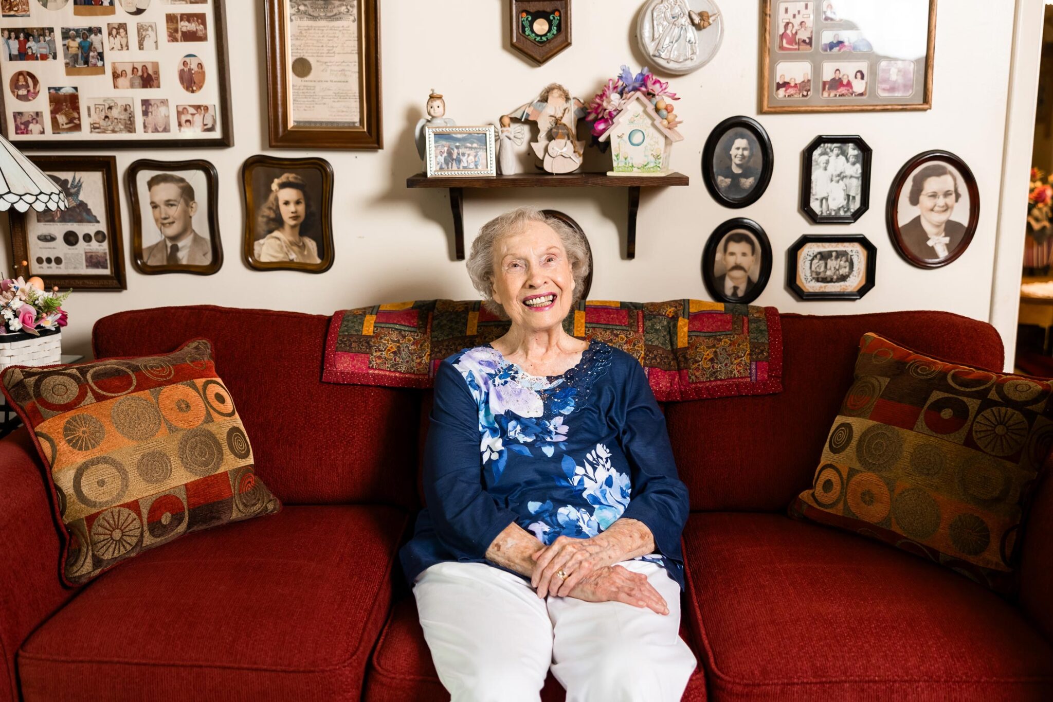 Jean enjoys her smart-enhanced home environment.