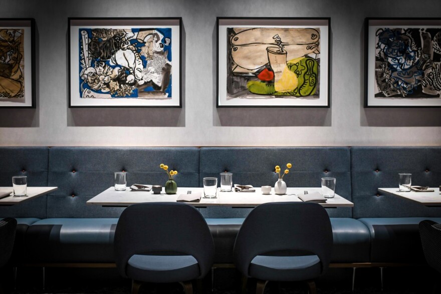 Elegant dining spaces in Kansas City provide a refined and tranquil atmosphere.